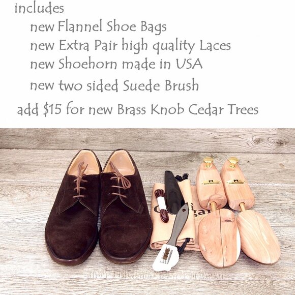 $695 Arthur Beren GRAVATI Blucher 9.5 N Narrow Brown Suede 15445 * add $15 Trees main image 4